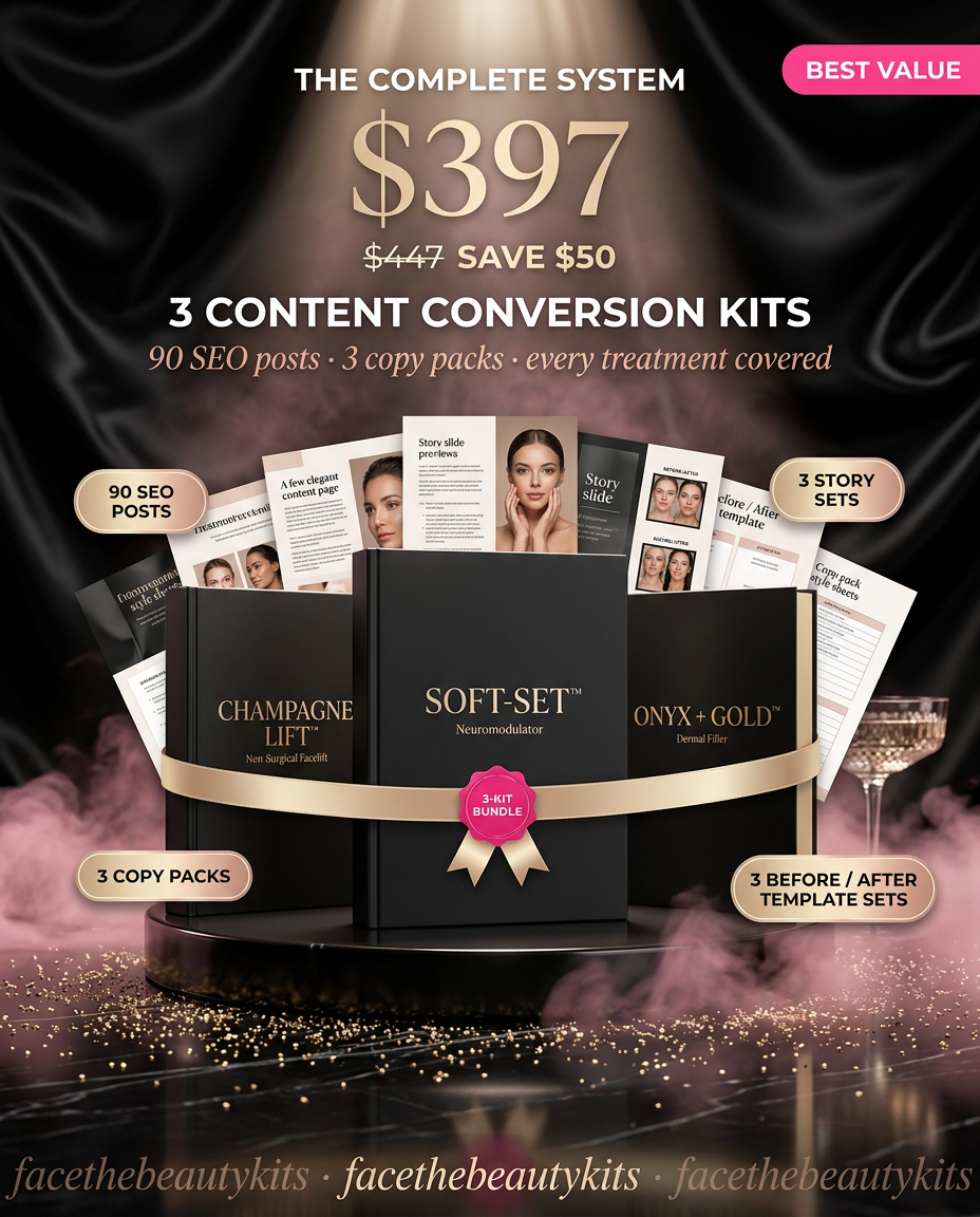 The 3-Kit Bundle — all three content systems, Face The Beauty AI®